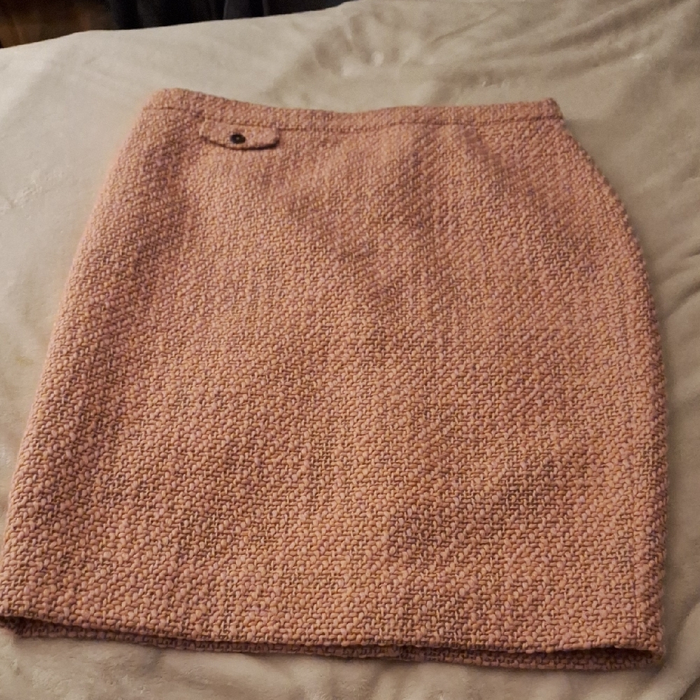 J. Crew Pink Tweed Skirt